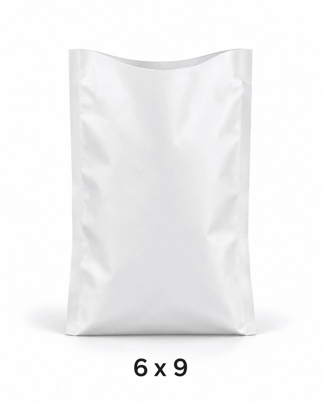 White Open Bag, size 6x9, for approximately half-kilogram packaging.