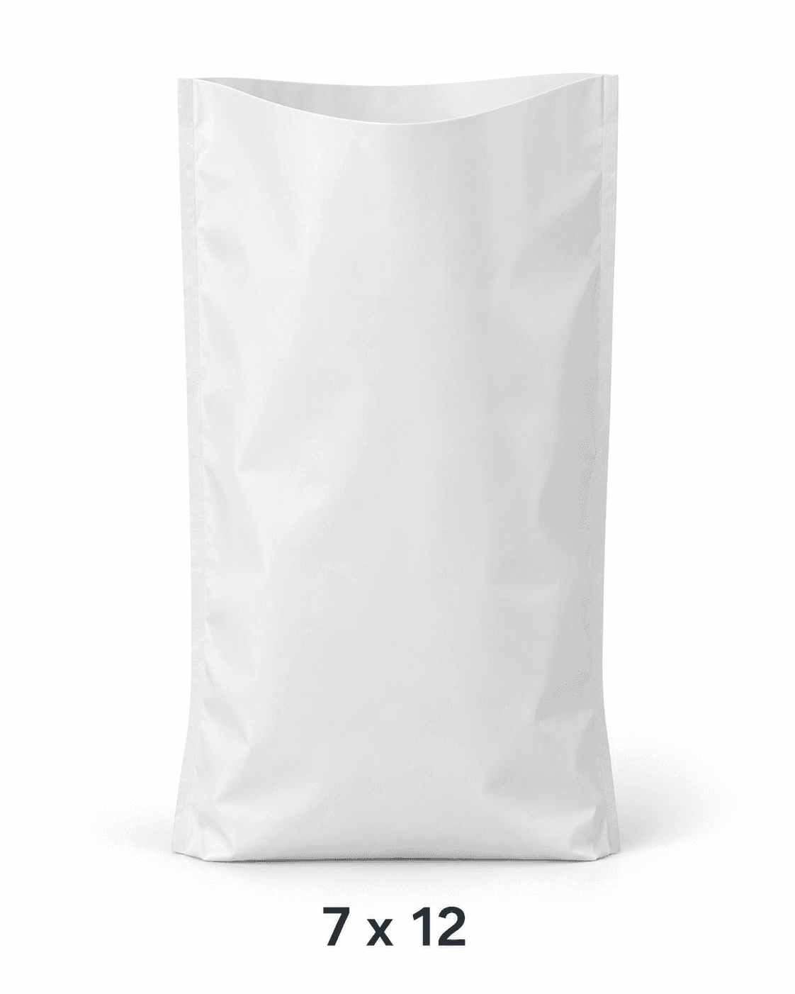 White Open Bag, size 7x12, for approximately one-kilogram packaging.